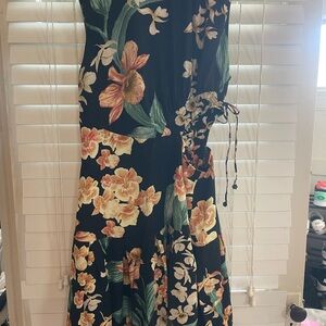 AGUA floral Black Dress size small